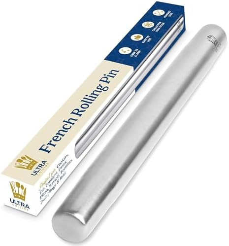 French Rolling Pin for Baking – Use with Pizza, Cookie, and Pastry Dough, Fondant and Pie Crust... | Amazon (US)
