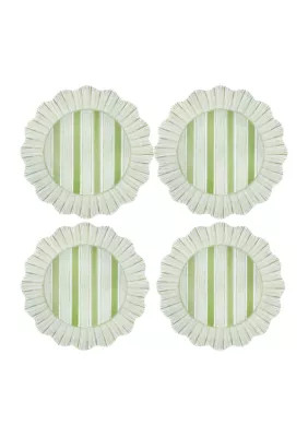 Juliska Set of 4 Cabana Stripe Melamine Dinner Plates | Belk