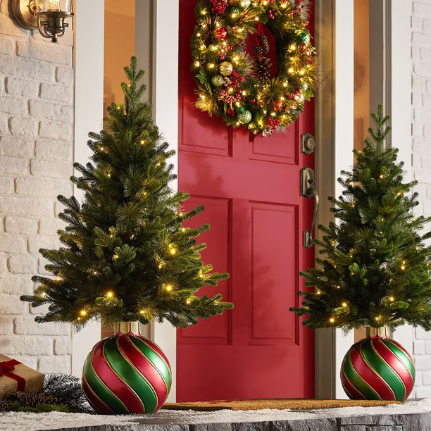 Member's Mark 4' Pre-Lit Topiary with Ornament Base | Sam's Club