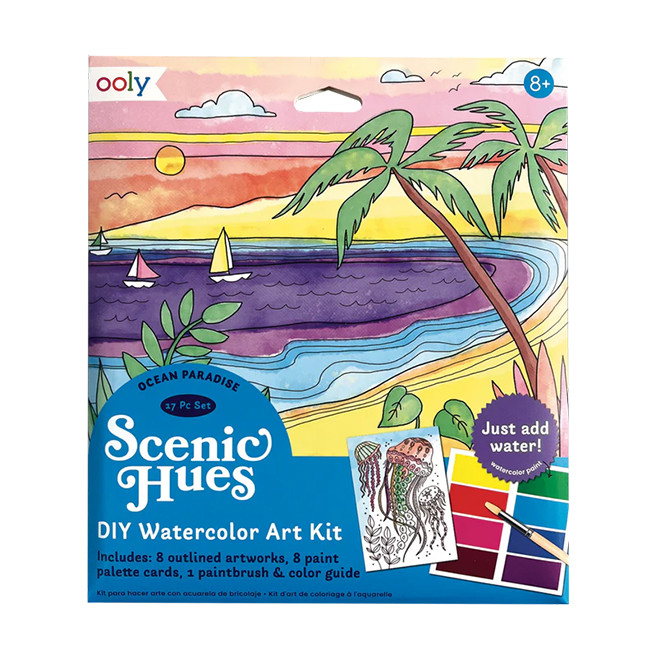Scenic Hues D.I.Y. Watercolor Kit Ocean Paradise | Fat Brain Toys