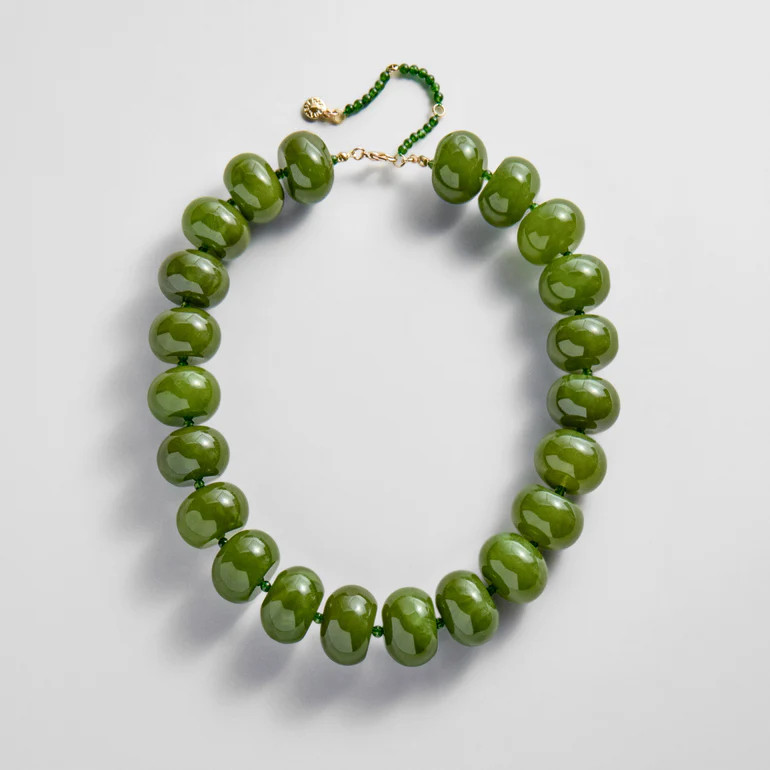 Joan Semi-Precious Necklace - Dark Olive | BaubleBar