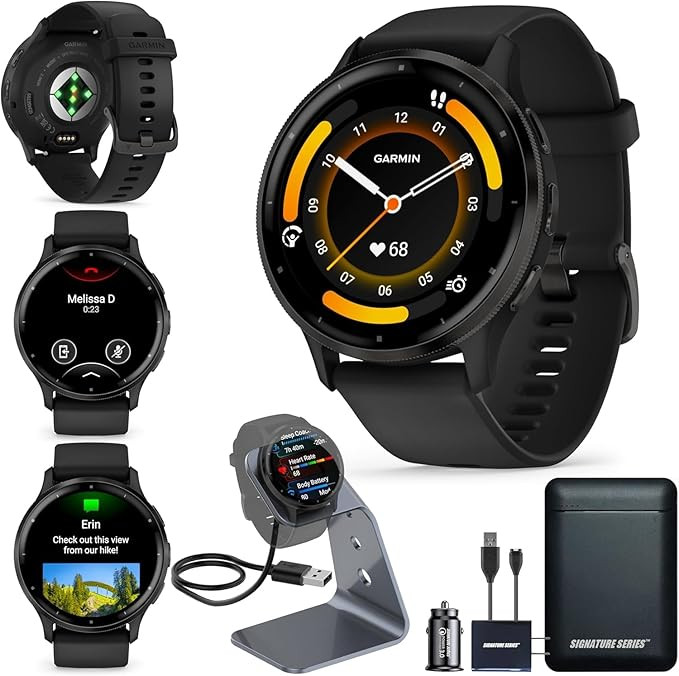 Garmin Venu 3 Running GPS Smartwatch with AMOLED Display, Advanced Health, Fitness Features, Up t... | Amazon (US)