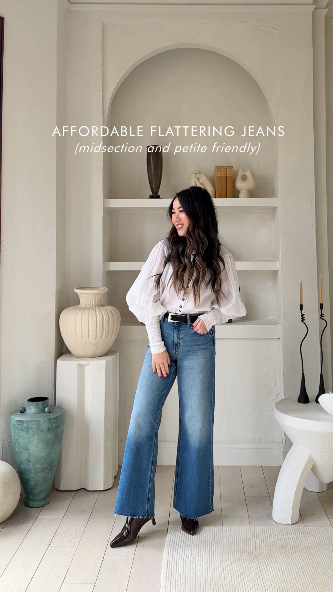 These jeans are 💯 Affordable, midsection friendly and come in 4 inseam lengths (petite-friendly). Flattering and so comfortable! 

For size reference, I’m 5 ft 115 pounds and wearing a 26 x inseam 28. Color: Twilight Blue Fray. Perfect length with flats, sneakers and boots.  

#LTKPetite #LTKFindsUnder50 #LTKootd