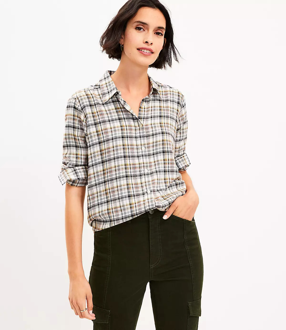 Plaid Everyday Shirt | LOFT