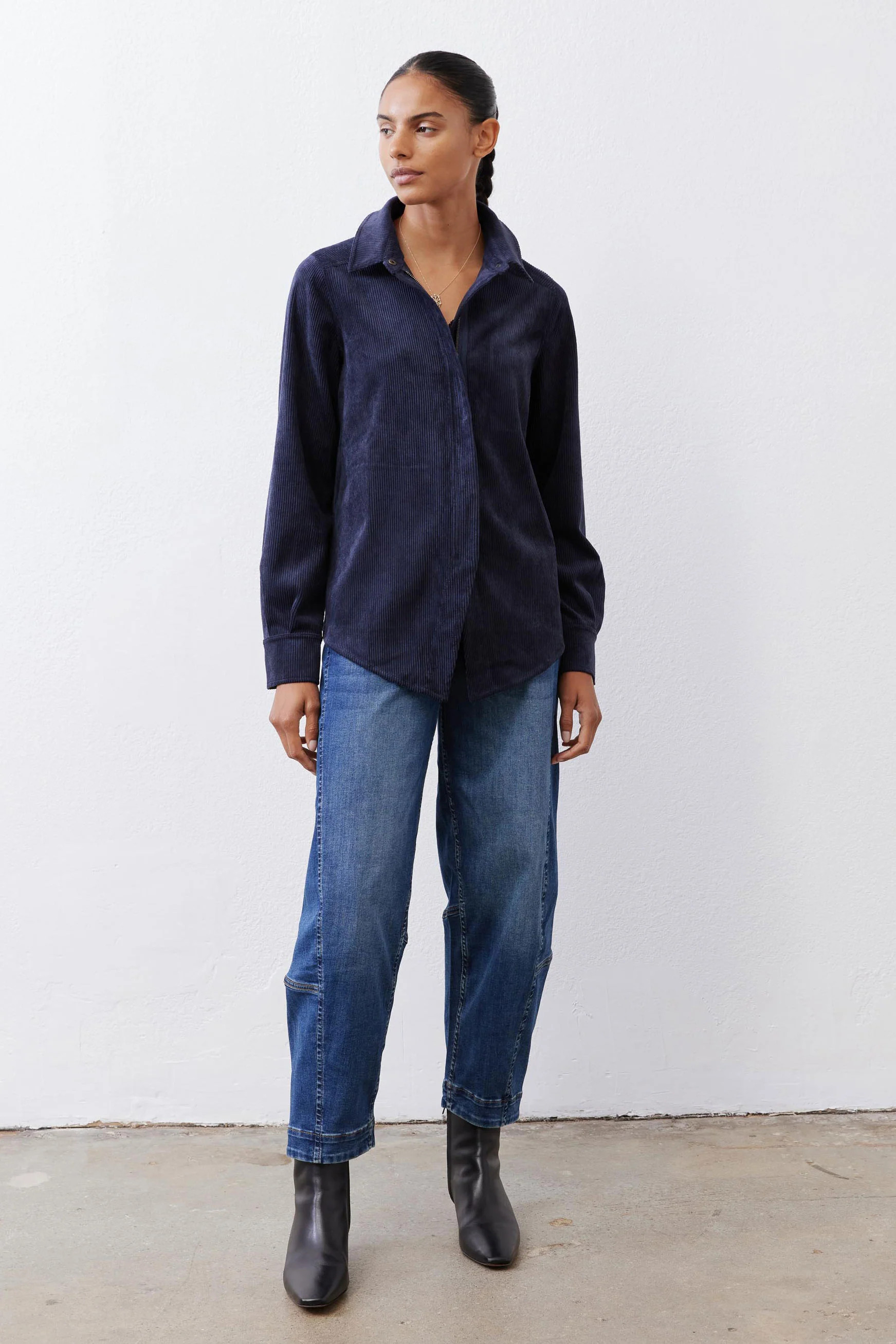 Corduroy Handkerchief Zip Top | Ruti