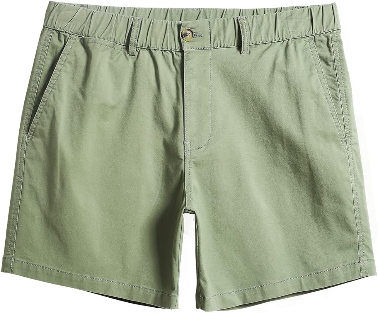 maamgic Men's Classic-fit 5.5" Cotton Casual Shorts Elastic Waistband with Multi-Pocket Daily Wea... | Amazon (US)