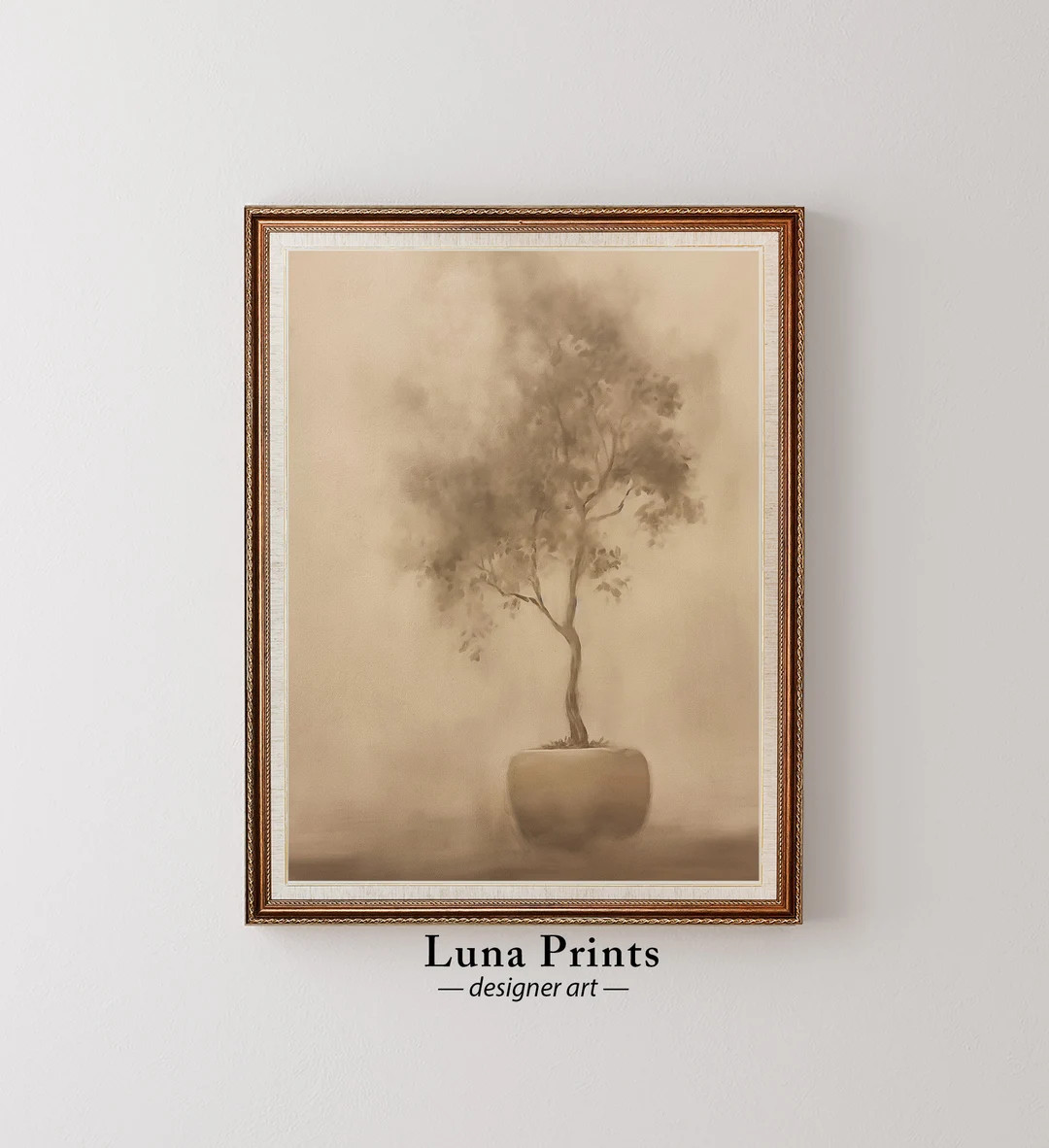 Muted Olive Tree Sketch, PRINTABLE ART, Vintage Landscape Painting in Neutral Tones, Modern Organ... | Etsy (US)