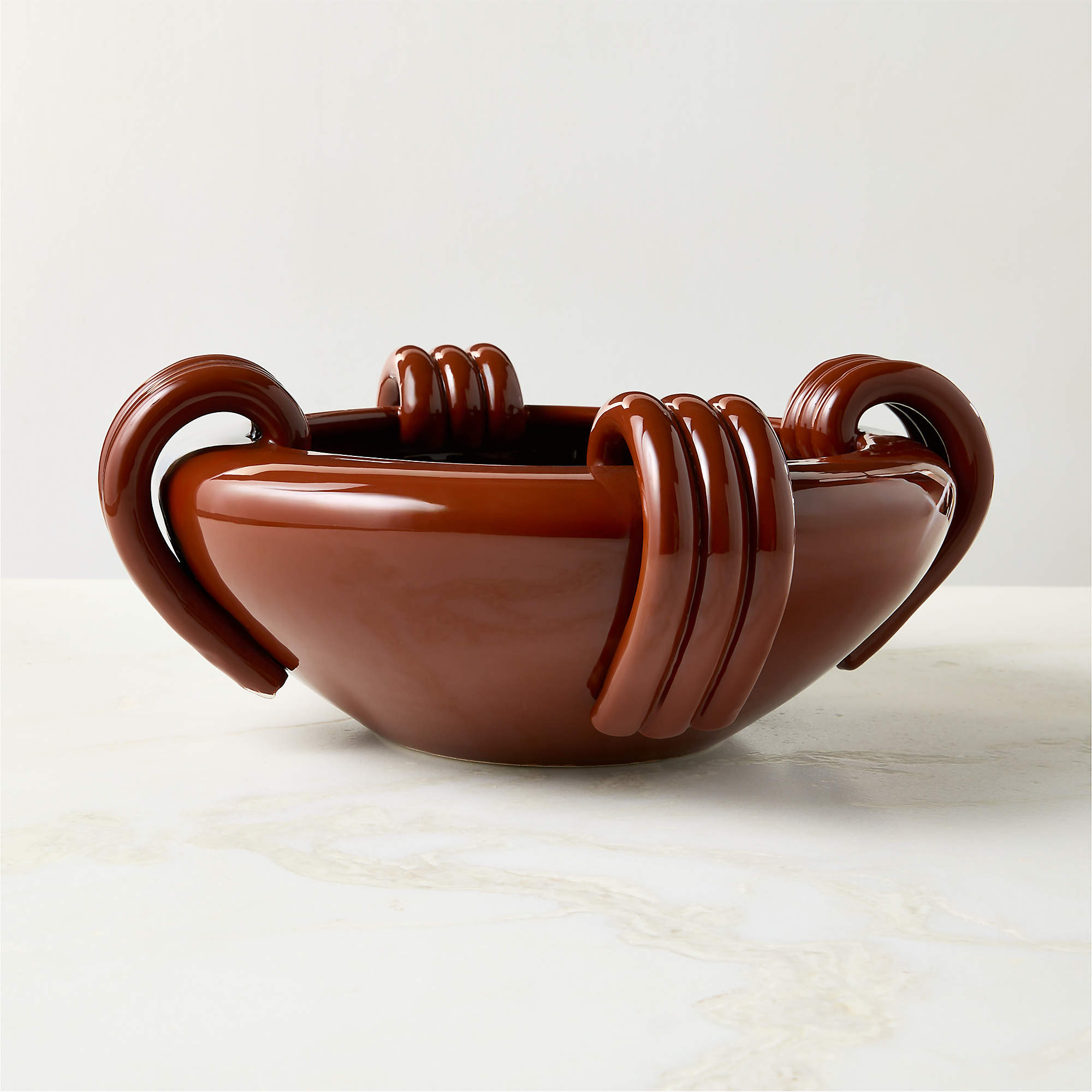 Chiara Red Ceramic Decorative Bowl + Reviews | CB2 | CB2