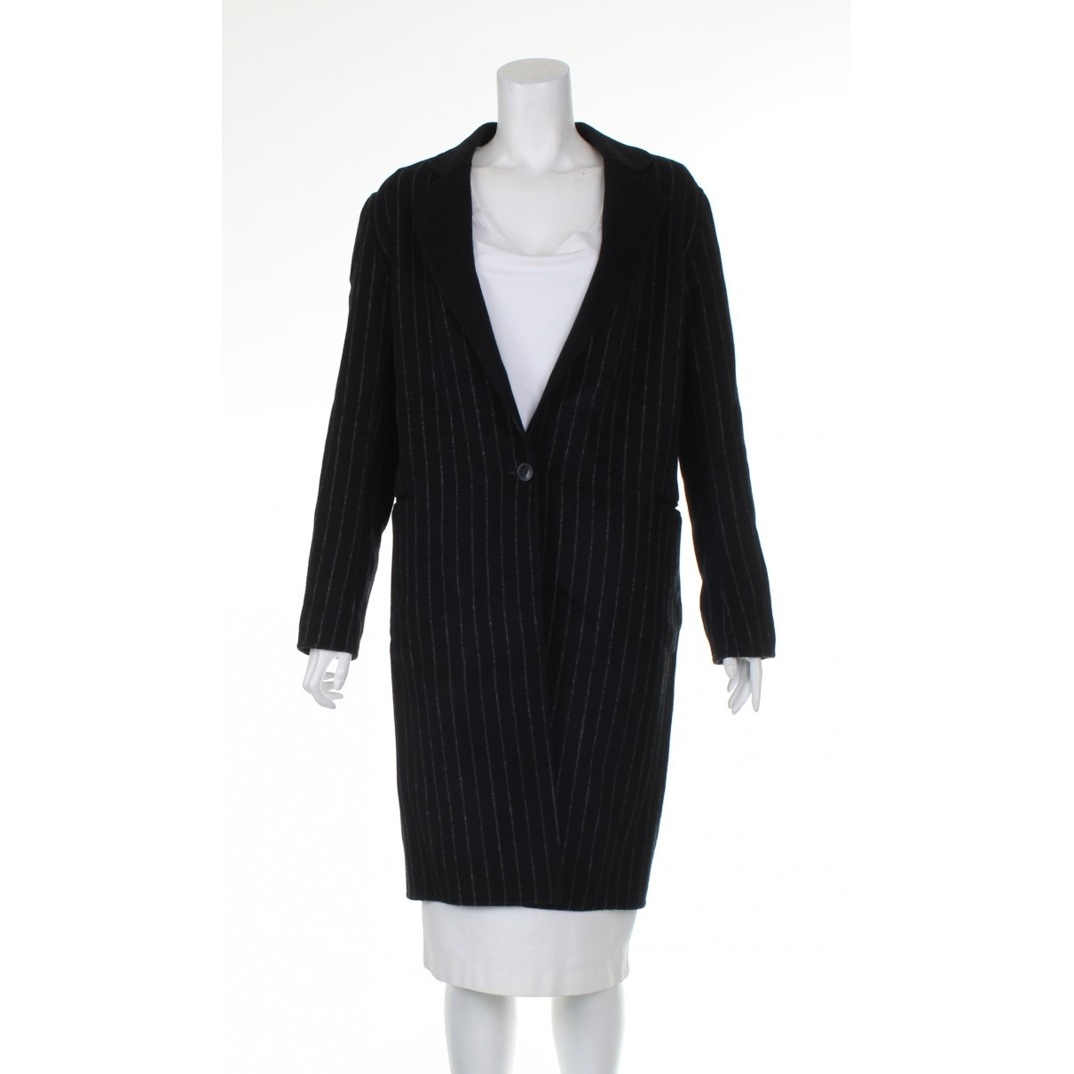 Sandro Black Wool Trench coats | Vestiaire Collective (Global)