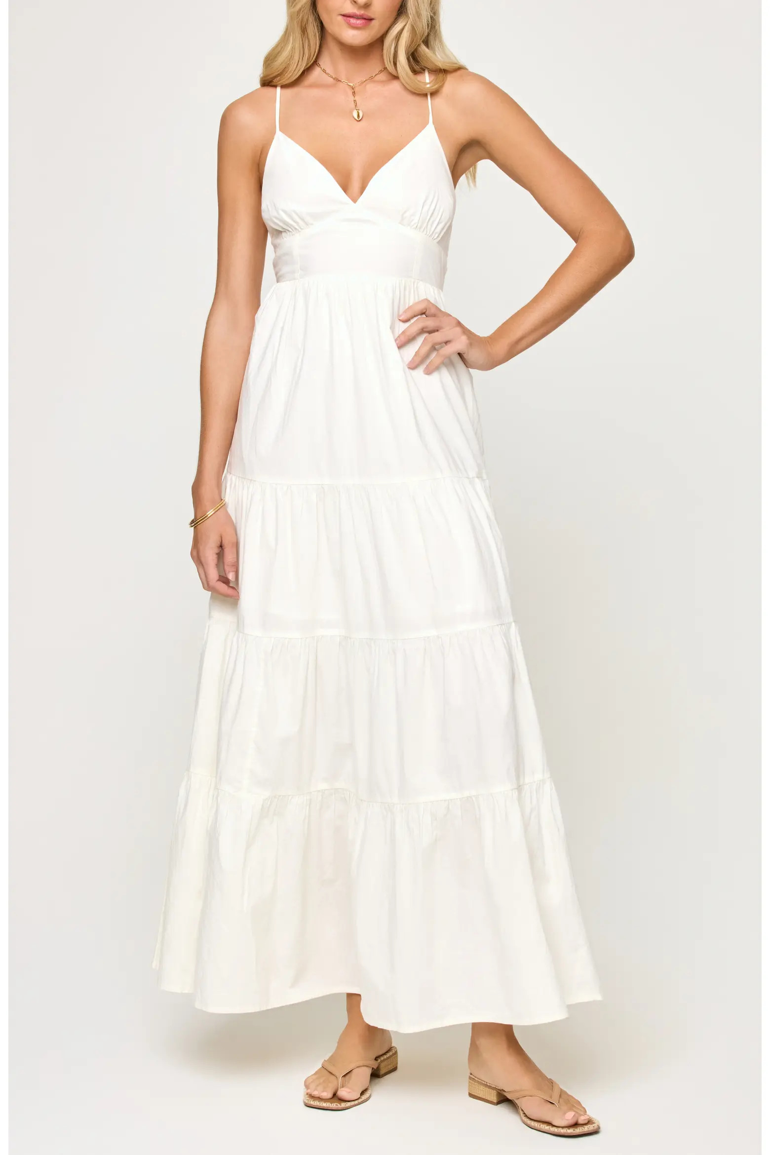 LSPACE Laina Tiered Cotton Poplin Cover-Up Maxi Dress (Women) | Nordstrom | Nordstrom