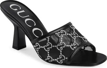 GG Crystal Mesh Slide Sandal (Women) | Nordstrom