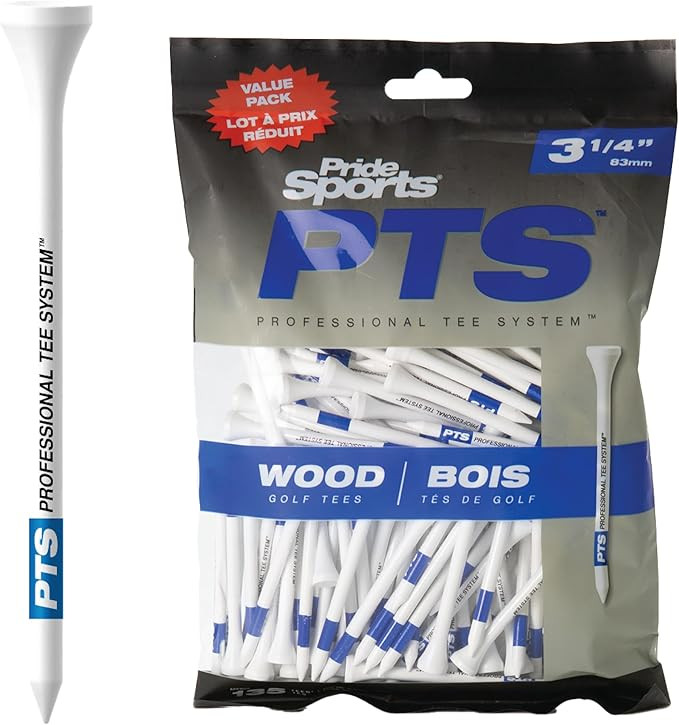 PrideSports PTS Wood Golf Tees | 135 Count, 3-1/4 Inch | #1 Wood Tee on Tour | Best for Drivers &... | Amazon (US)