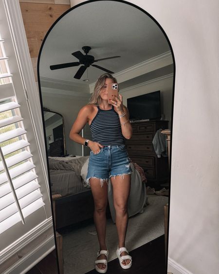 Kept it casual in my fave Abercrombie shorts today! Paired them with this VICI top and target sandals for the perfect summer daytime look 👏✨

Get 15% off Your DIBS beauty order with code LAURAE (the body bronzer I used here on my shoulders is my favorite!) 

#LTKSeasonal #LTKStyleTip