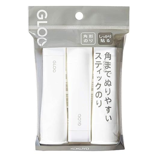 Kokuyo Gloo Square Glue Stick, Firm Stick, Middle Size, Pack of 3, Japan Import (TA-G302-3P) | Amazon (US)