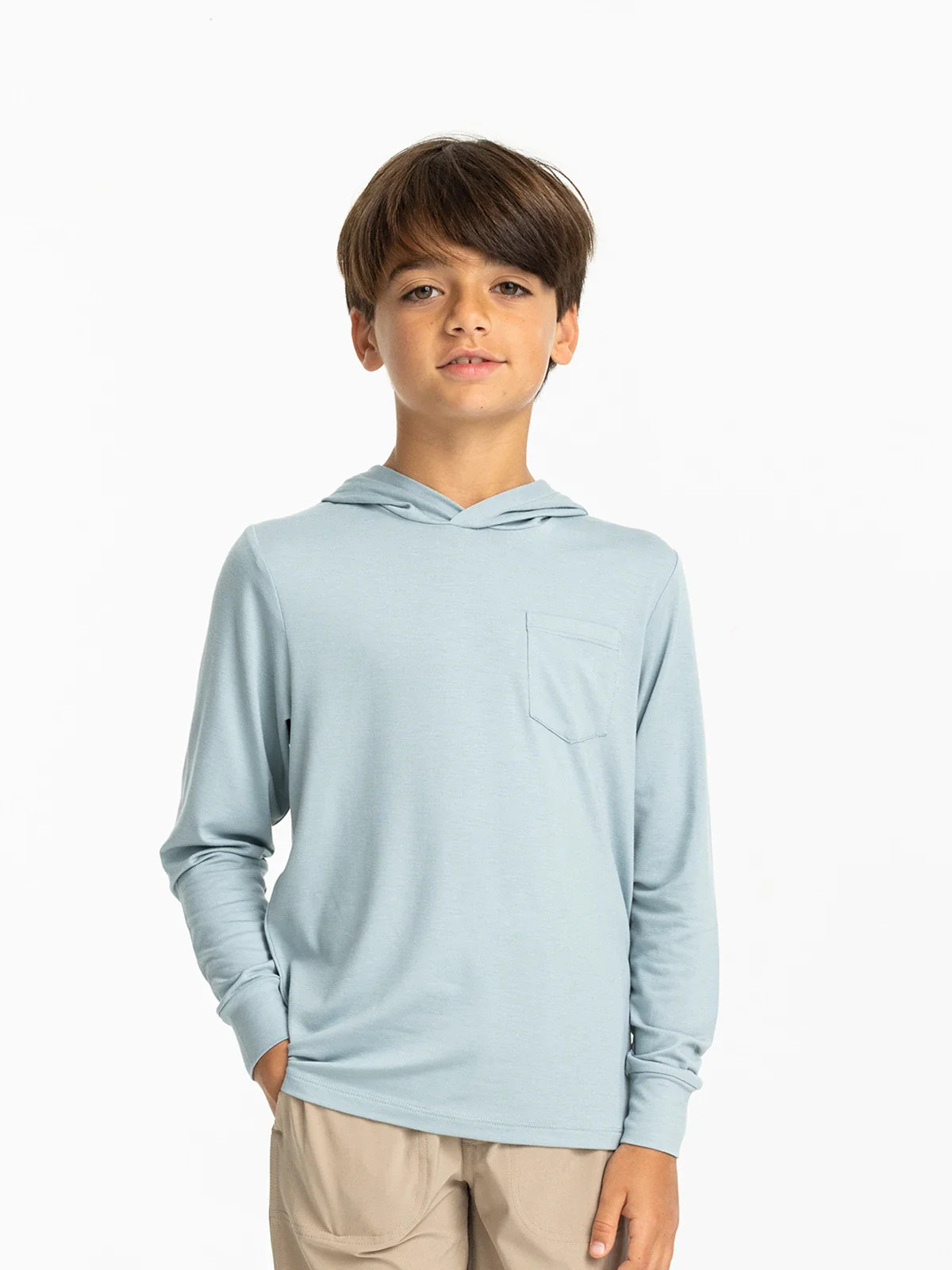 Youth Bamboo Shade Hoodie - Ocean Mist | Free Fly Apparel
