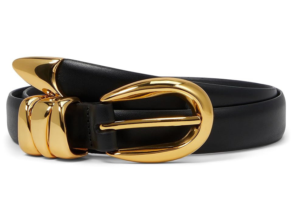 Madewell Triple Metal Keeper Belt Women's Belts Black : 2XL, Leather | Zappos