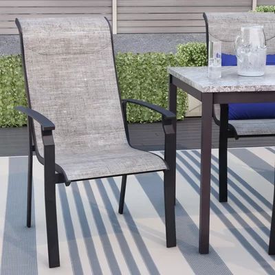 Ramon Stacking Patio Dining Chair Latitude Run | Wayfair North America