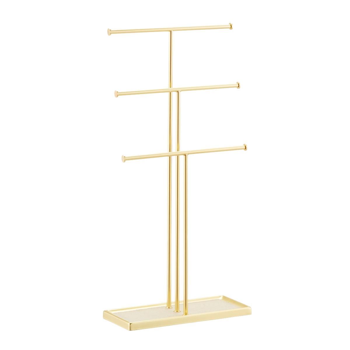 Umbra Tribeca Necklace Stand Gold | The Container Store