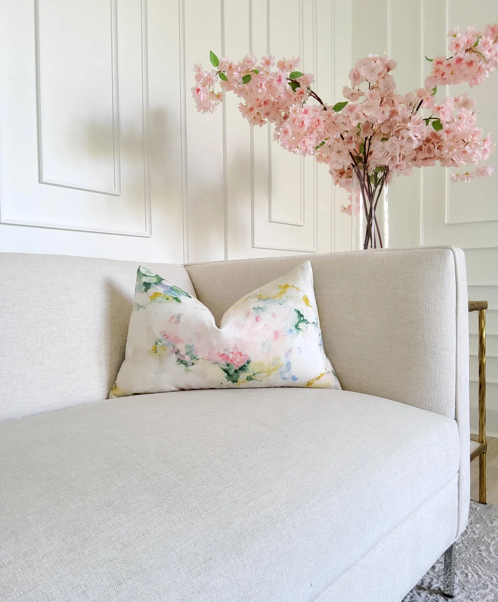 Watercolor Floral Pillow Cover • Colorful Abstract Flower Print • Decorative Throw Pillow for... | Etsy (US)