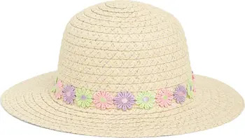 Kids' Flower Embroidery Floppy Brim Sun Hat | Nordstrom Rack