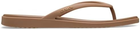 Crocs Women's Miami Flip Flops | Square Toe Flat | 360 Degree Comfort | Croslite Foam Footbed | Amazon (US)