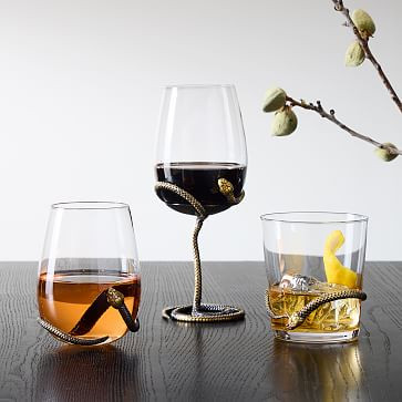 Metal Snake Wine Glasses | West Elm (US)
