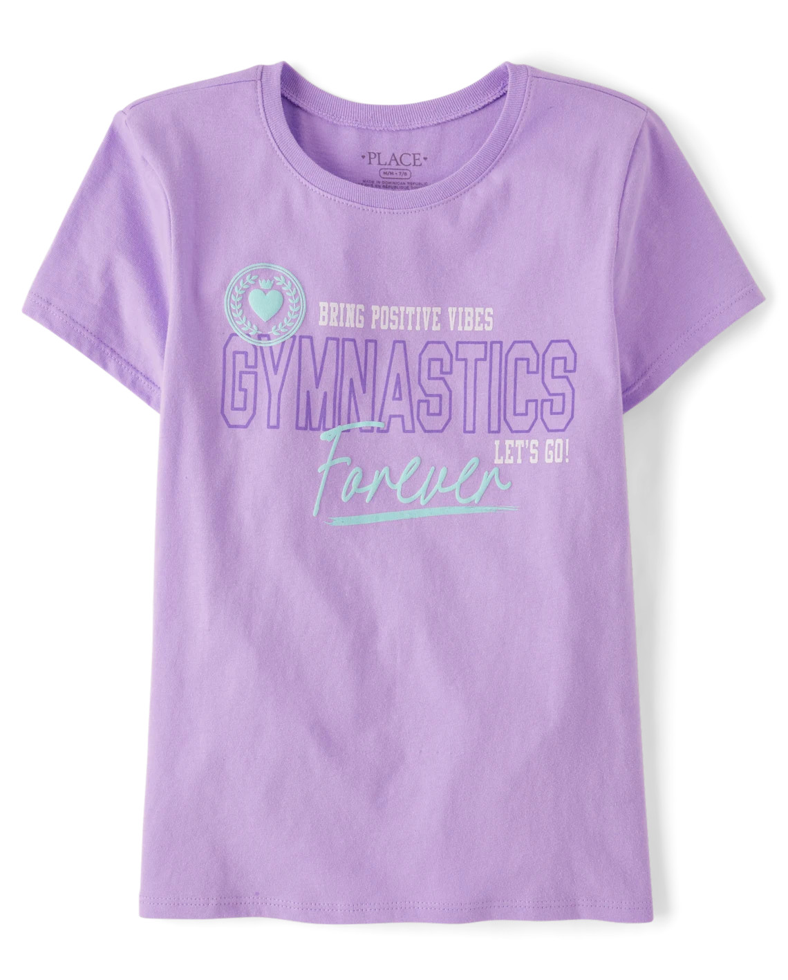 Girls Gymnastics Forever Puff Print Graphic Tee - purple | The Children's Place