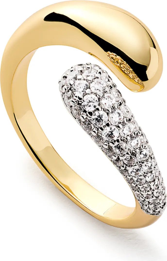 Toby Pavé Cubic Zirconia Bypass Ring | Nordstrom