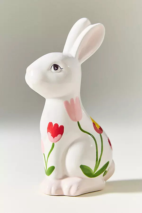 Ruby Clay Ceramic Tulip Bunny Decorative Object | Anthropologie (US)