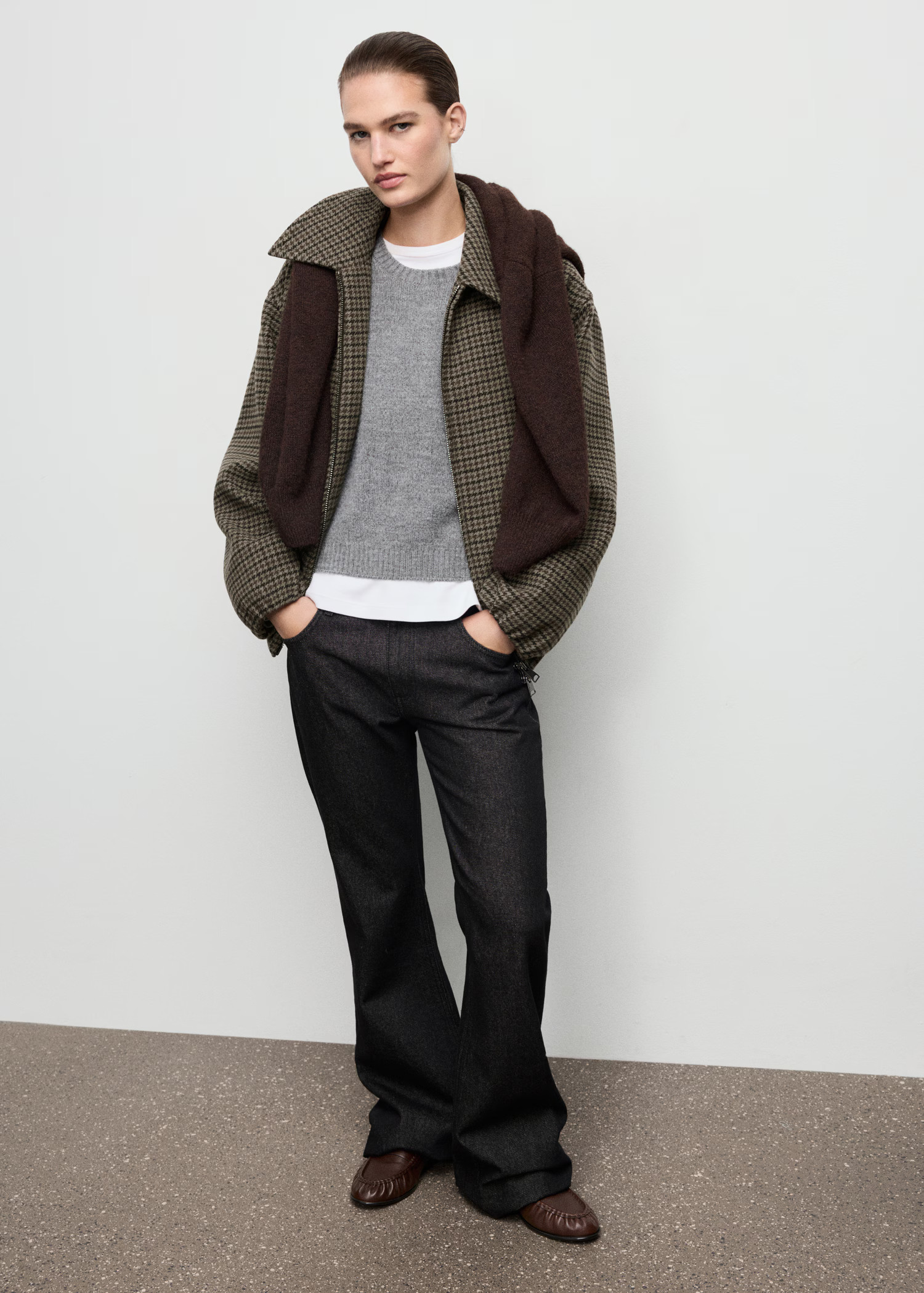 Houndstooth wool jacket - Women | MANGO USA | Mango (US/MX/AU)