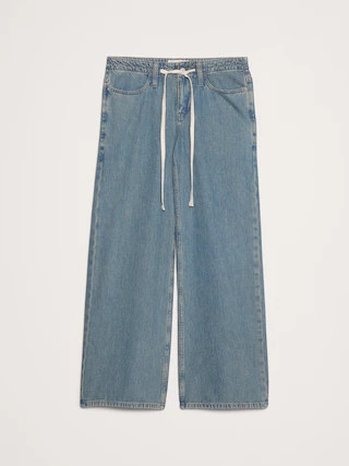 Mid-Rise Wide-Leg Drawstring Jean | Banana Republic (CA)