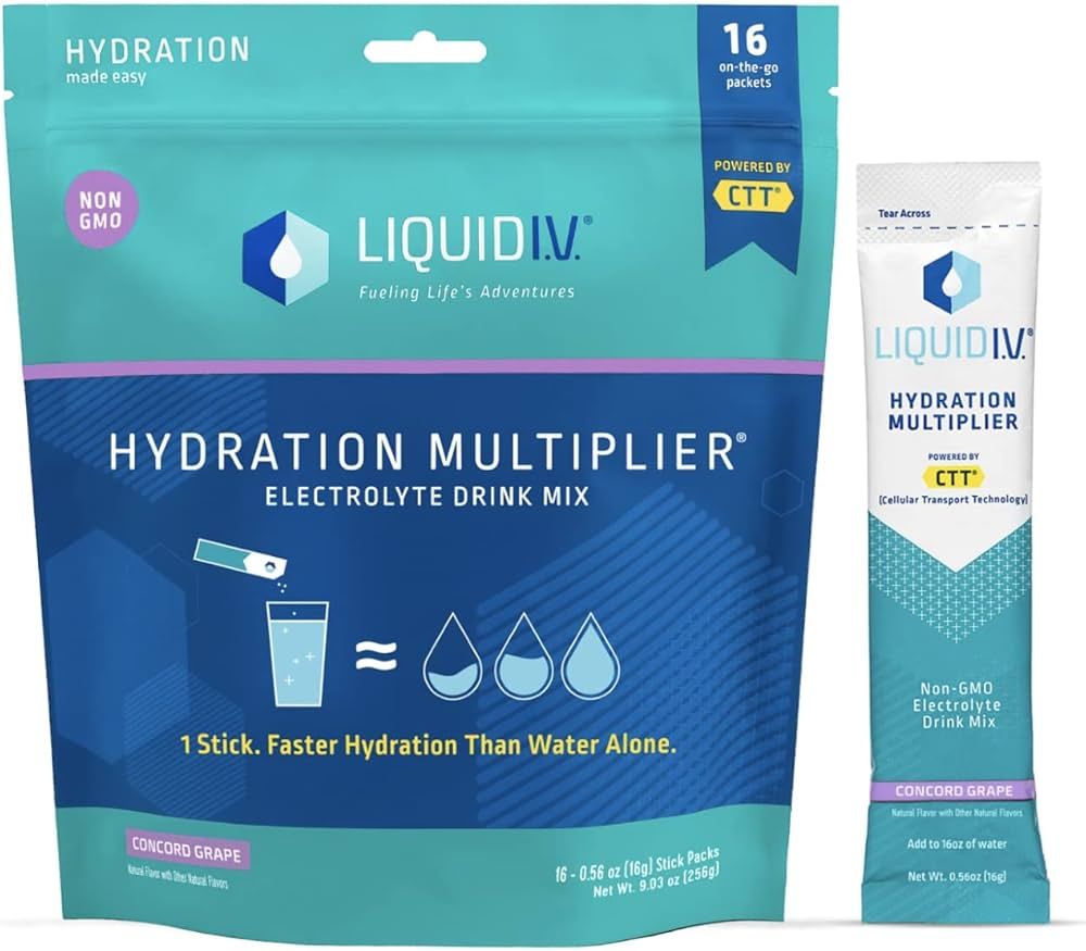 Liquid I.V. Hydration Multiplier - Concord Grape - Hydration Powder Packets | Electrolyte Powder ... | Amazon (US)