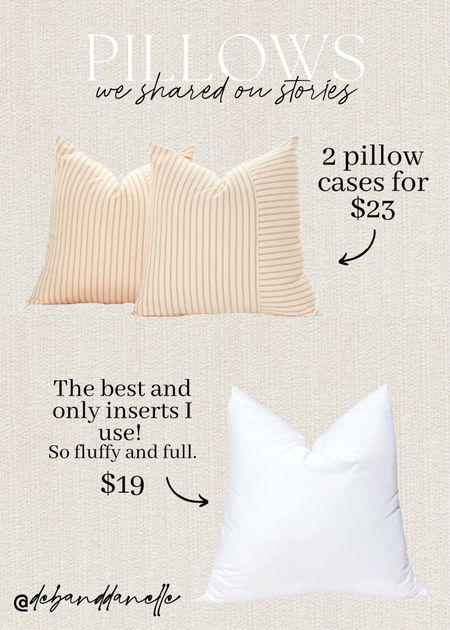 The best pillow inserts! These are the only ones I use. Tip to make your pillows look fuller: buy a smaller size cover. The bigger your insert looks the more full your pillow will look. 😁

Throw pillows, vintage styled home, throw pillow insert, Deb and Danelle

#LTKstyletip #LTKFind #LTKhome