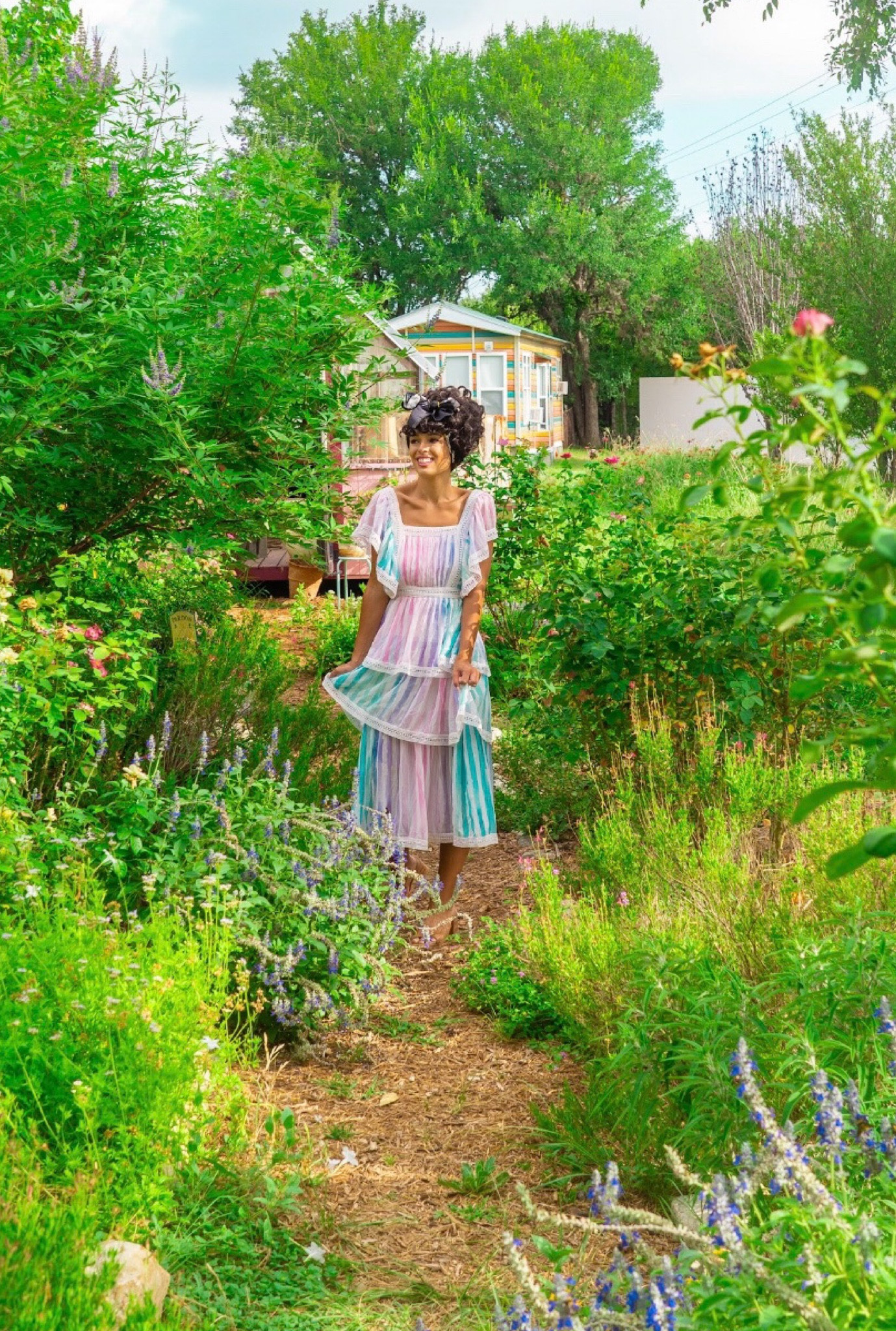 Rainbow midi dress tan heels floral scarf summer outfits dresses 

#LTKFind #LTKunder100 #LTKunder50