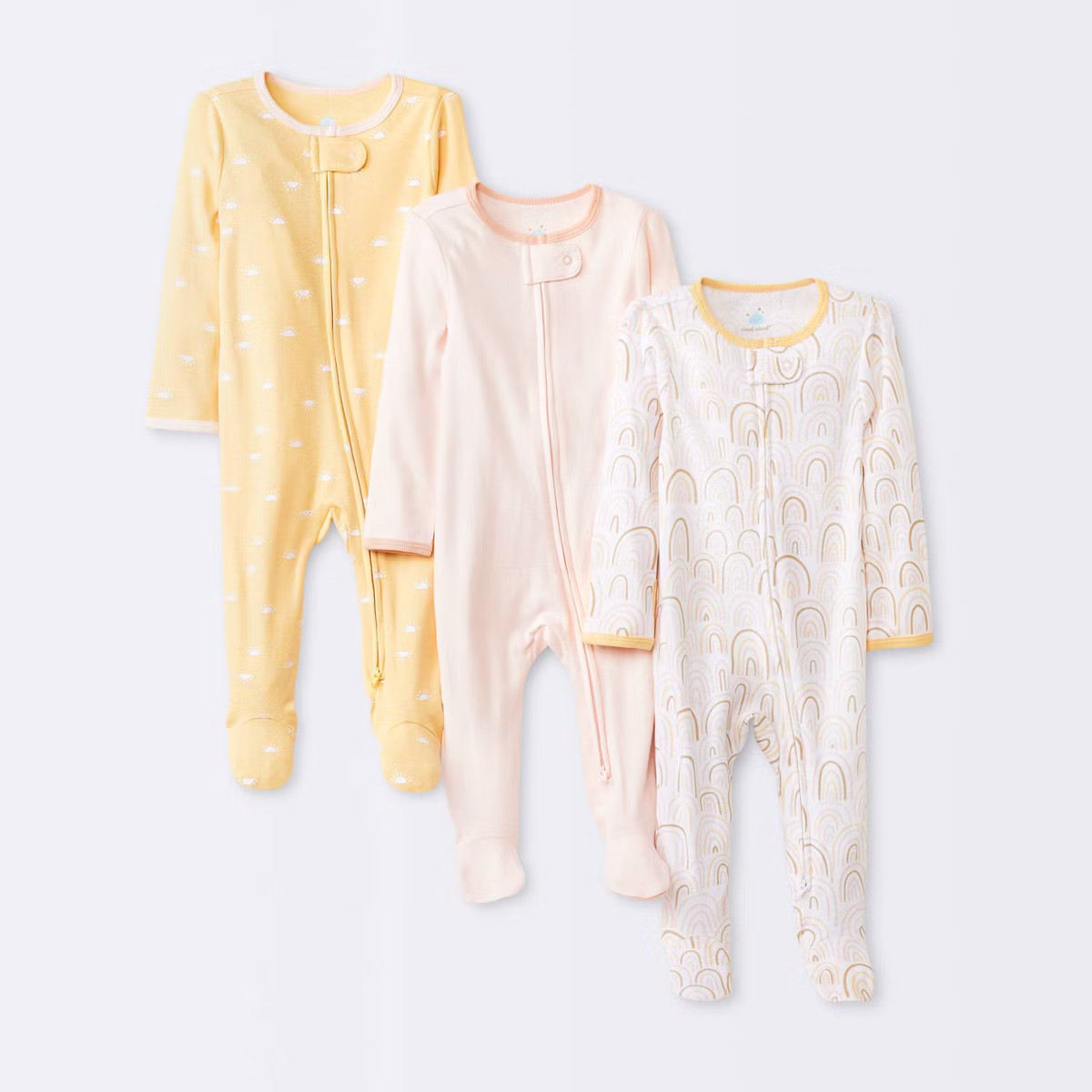 Baby Girls' 3pk Tight Fit Zip-Up Sleep N' Play - Cloud Island™ | Target