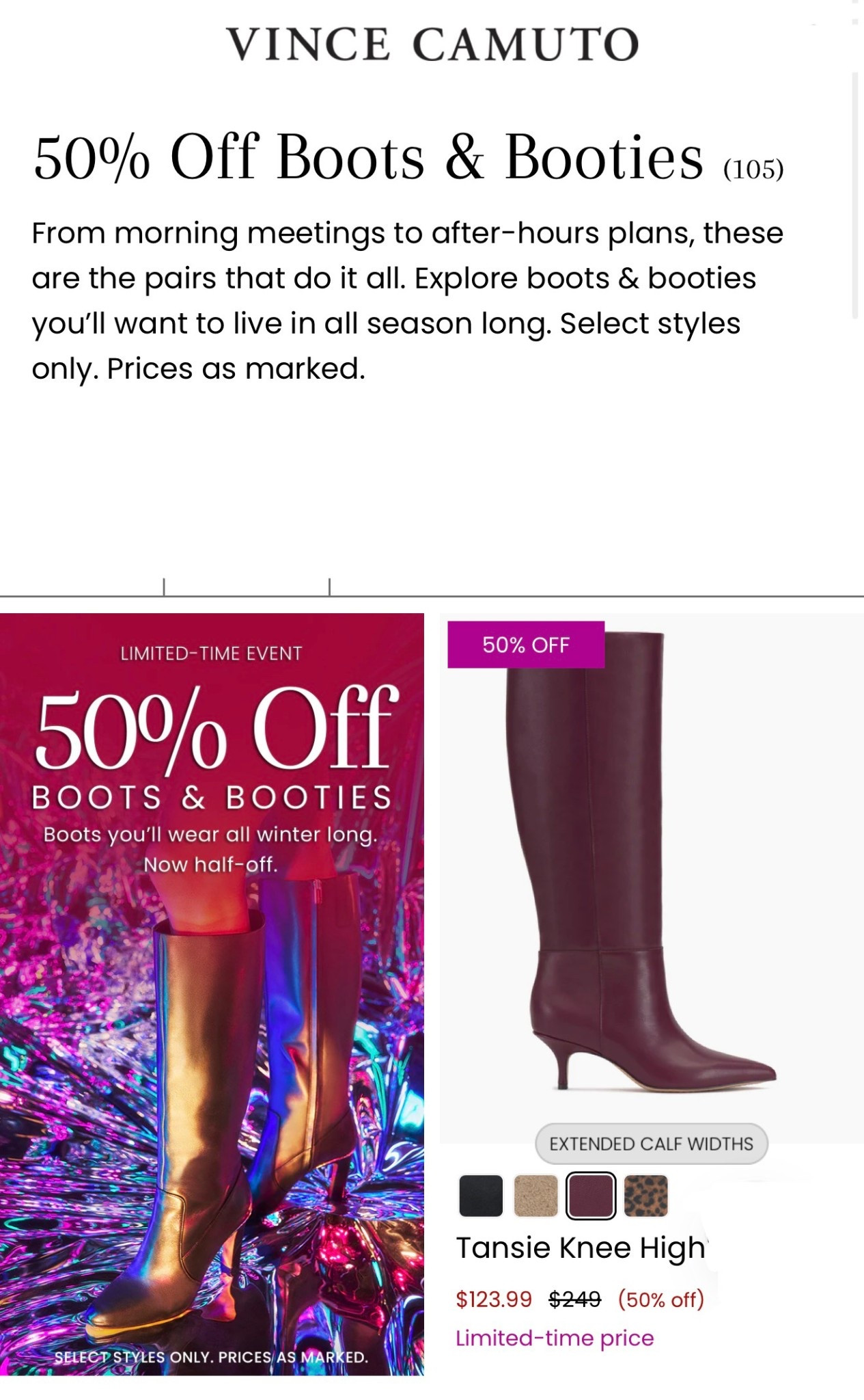 🥀 Vince Camuto $aLe$ 

👢Boots & Booties 


Trending// my life Christine vinci 

#LTKSaleAlert #LTKootd #LTKdayinmylife
