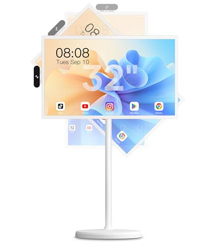 Cozyla Mate 32 Inch Mobile Portable TV Stand on Wheels Support Google Store Full Swivel Rotation ... | Amazon (US)