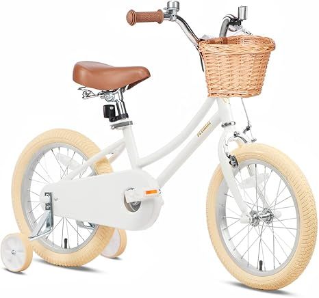 Petimini Girls Bike with Basket for 2-12 Years Old Kids, 12 14 16 18 20 Inch with Bell and Traini... | Amazon (US)