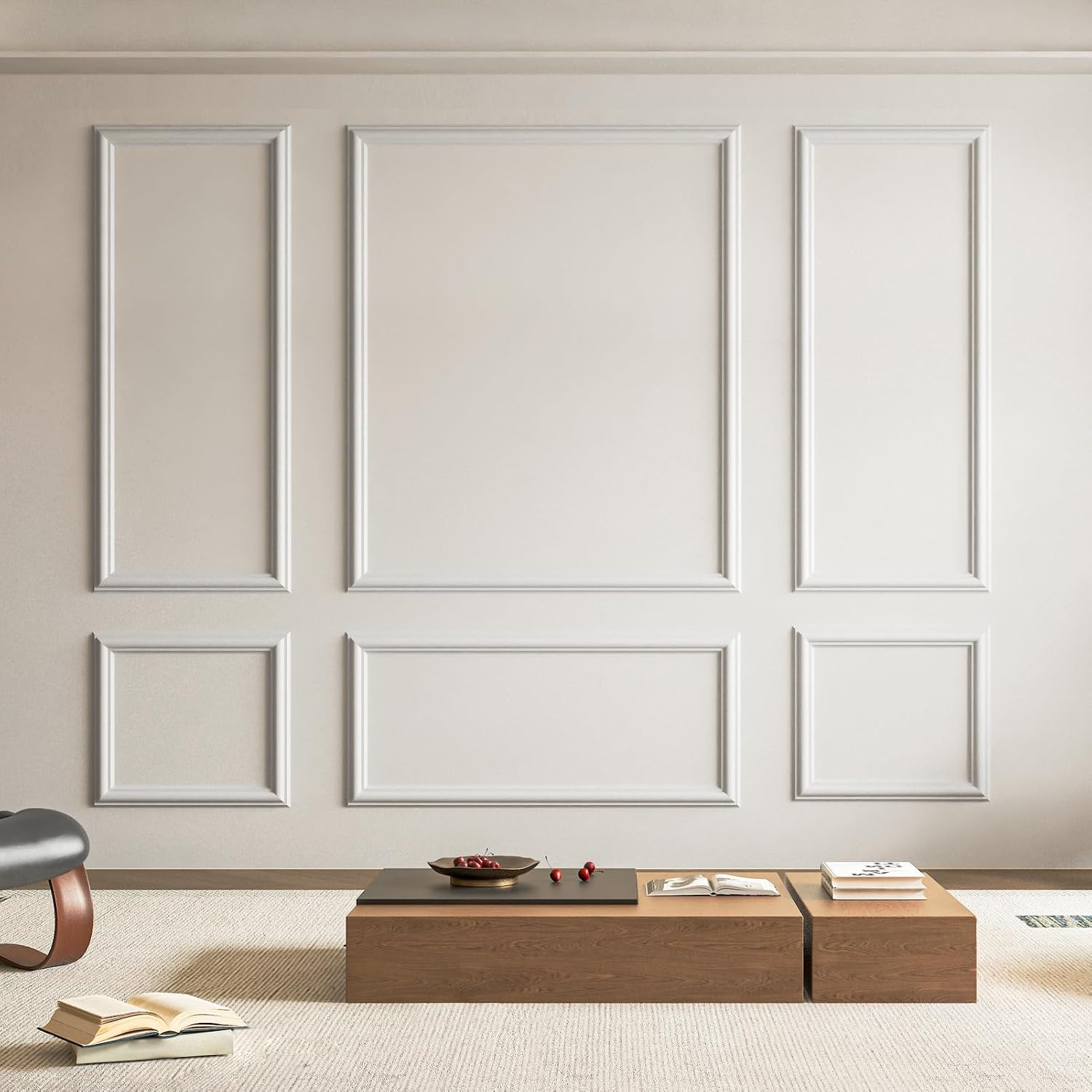 Art3d Pre-Cut Wall Molding Set, Ready-to-Assemble Panels, 3 Top 3 Bottom | Amazon (US)