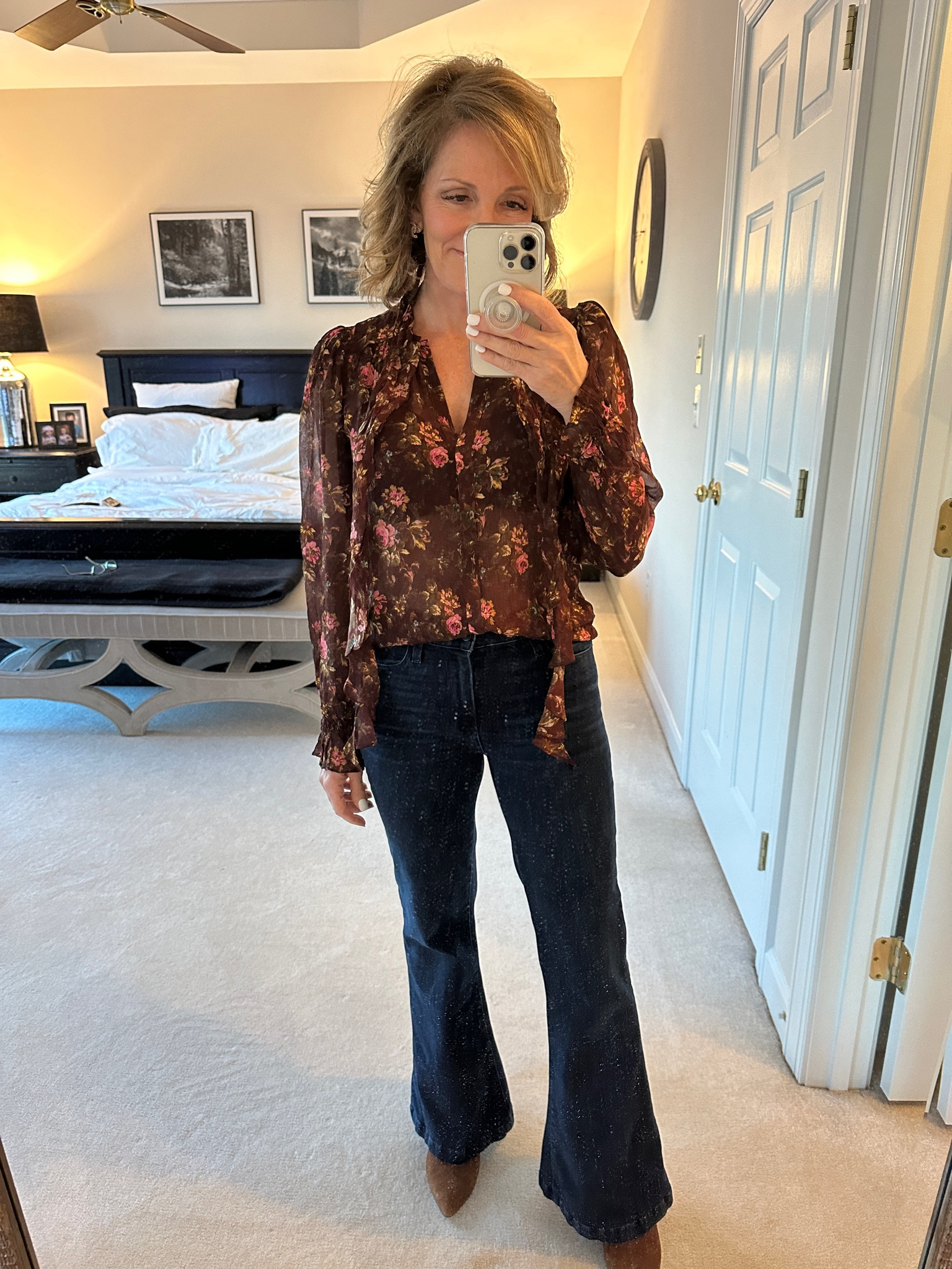 My new favorite blouse! Stunning colors and hangs perfectly not to mention how pretty it feels on.

#LTKsalealert #LTKover40