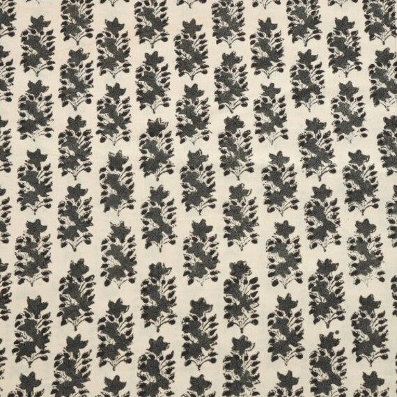 Indian Handblock Print Fabric by the Yard  Indian Hand - Etsy | Etsy (US)