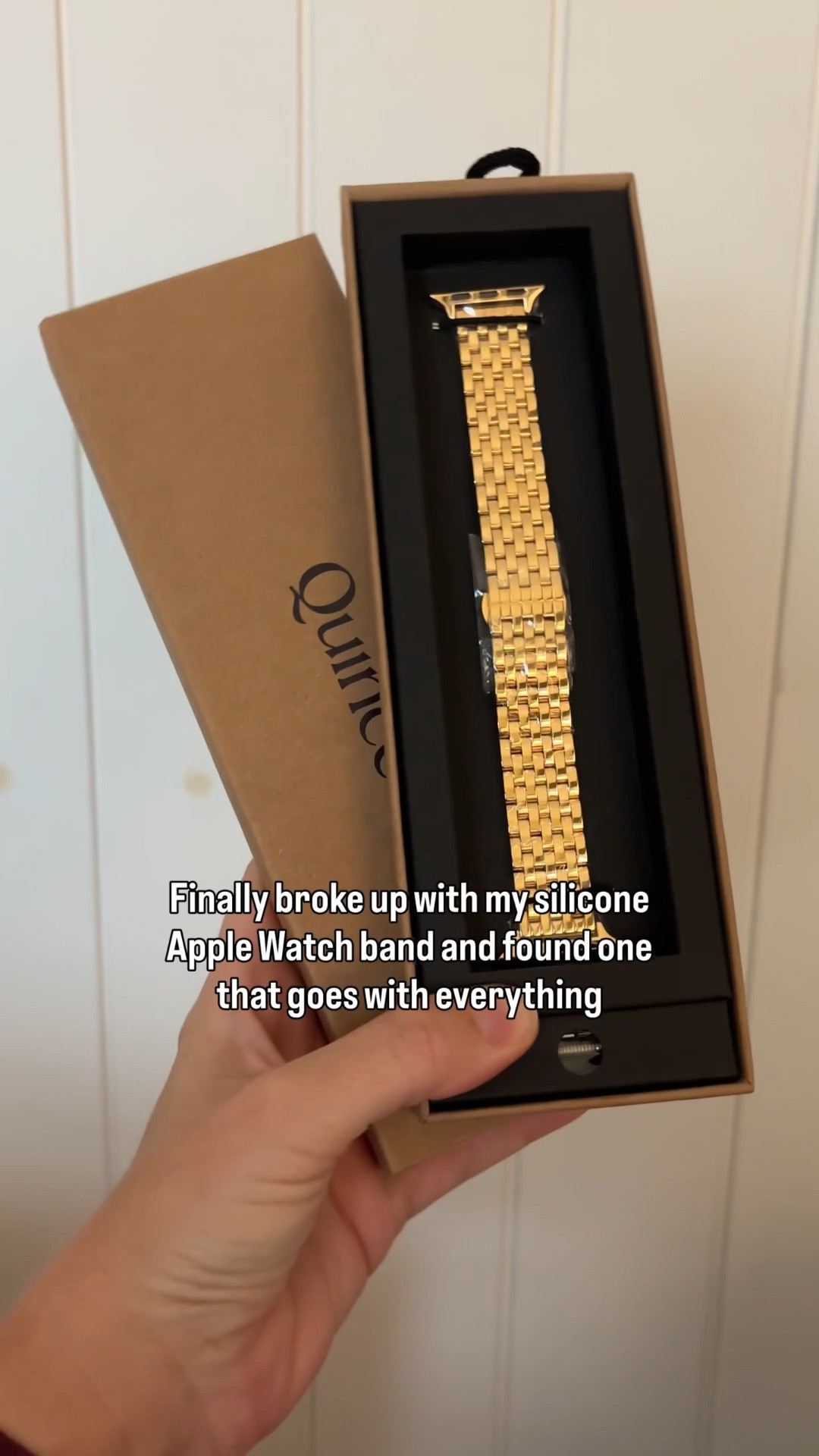 My favorite Apple Watch strap is from Quince and it genuinely never leaves my wrist. I wear it to work out, run errands, sit at my desk, and somehow it always works. It’s insanely comfortable, actually gorgeous, and gives every outfit that effortless “put together but not trying too hard” vibe. If I’m wearing my Apple Watch, this strap is coming with me.

#LTKmomlife #LTKootd #LTKOver40