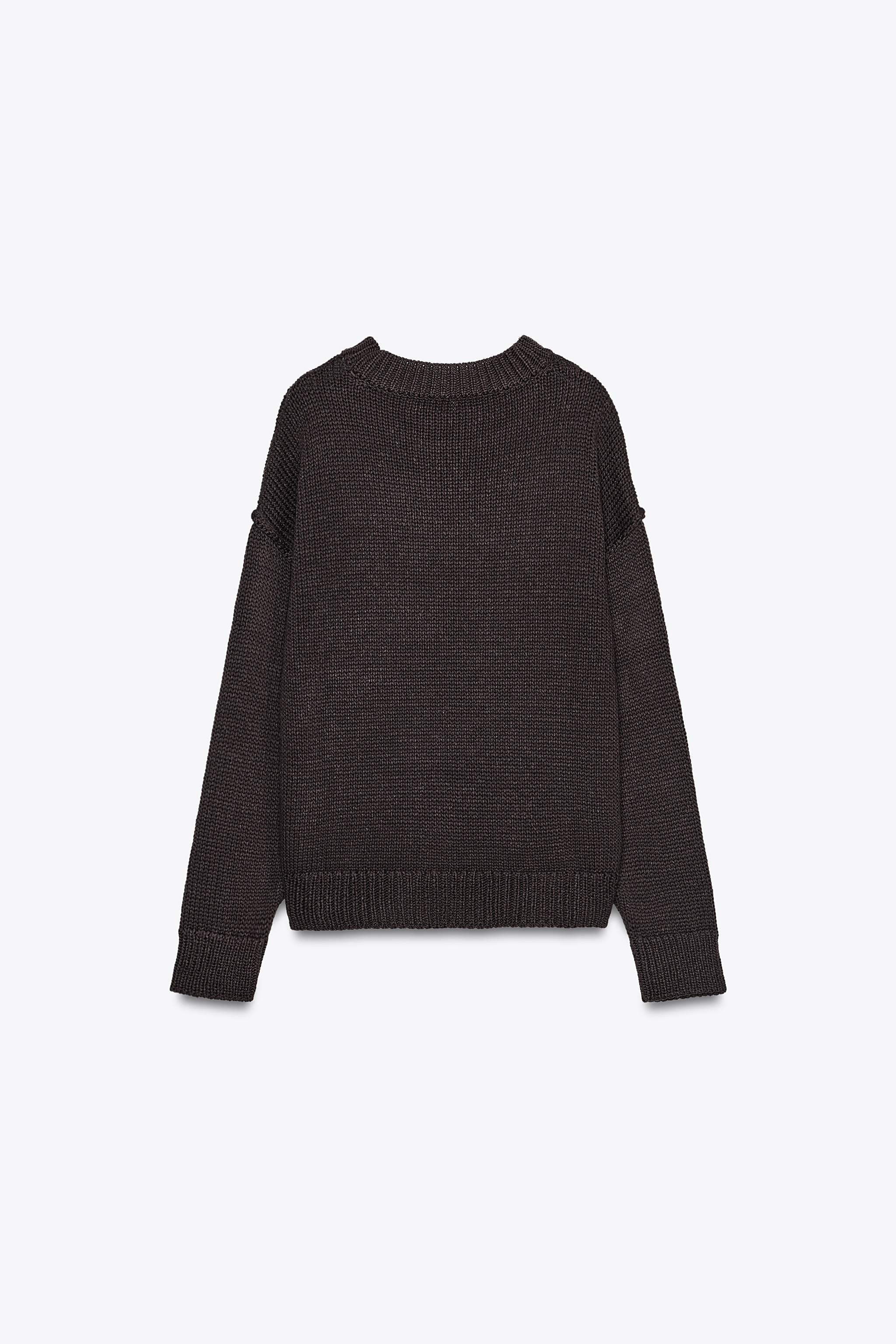 KNIT SWEATER WITH EXPOSED SEAMS | Zara UK