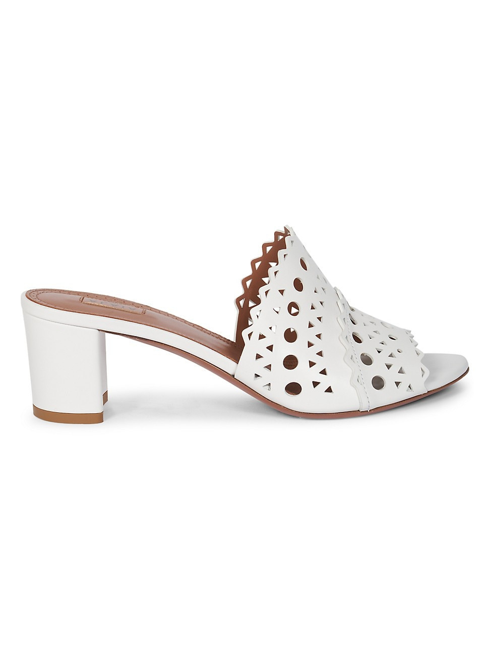 Laser-Cut Leather Mules | Saks Fifth Avenue