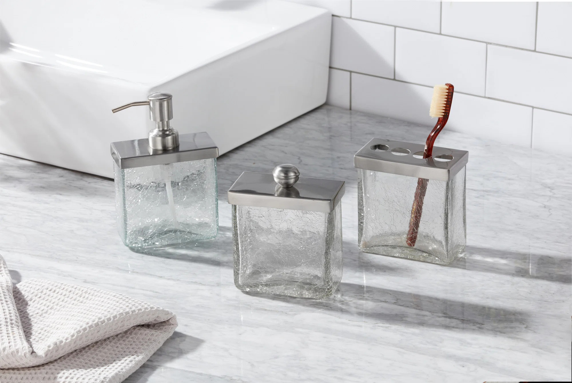Crackle Bathroom Accessory Set | Wayfair North America