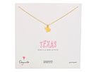 Dogeared - State Of Mind Texas Necklace 18 (Gold) - Jewelry | Zappos