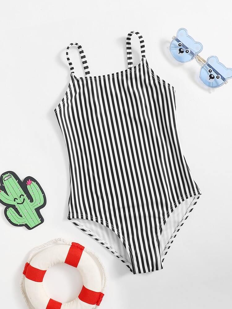 Toddler Girls Striped One Piece Swimsuit | SHEIN