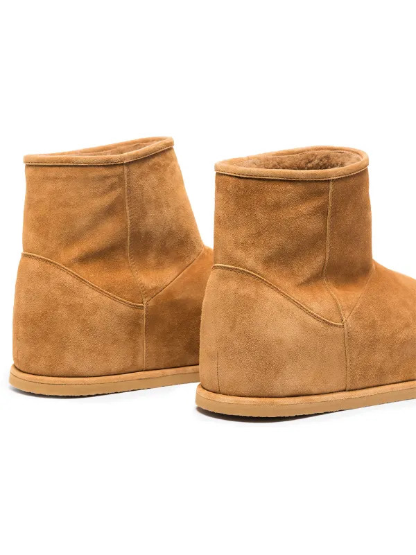 Amina Muaddi Heidi shearling-lined Suede Boots - Farfetch | Farfetch Global