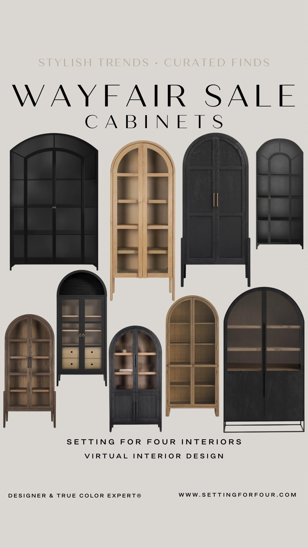Wayfair sale - up to 70% off! Storage cabinets, dining cabinet, dining room, arched cabinet, bookshelf, bookcase, living room, dining room, office, black, beige, white oak, earthy, minimalist, modern, transitional, neutral, decor, shelf decor #LTKFindsUnder50Alert

#LTKhome #LTKsale #LTKfamily