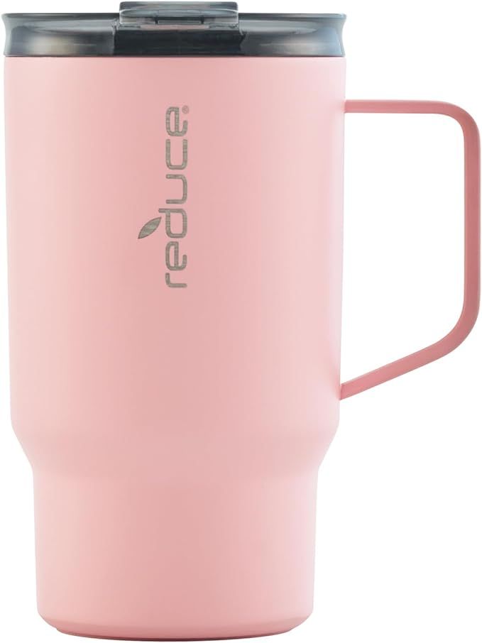 REDUCE 18 oz Travel Coffee/Tea Mug with Handle- Vacuum Insulated Stainless Steel Reusable Tumbler... | Amazon (US)
